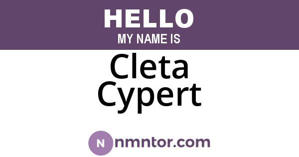 Cleta Cypert