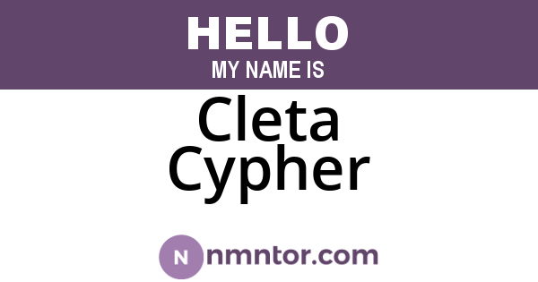 Cleta Cypher
