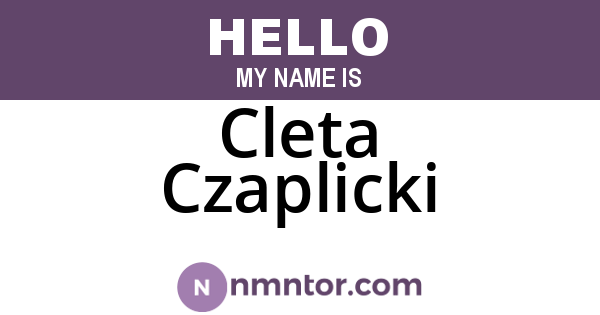 Cleta Czaplicki
