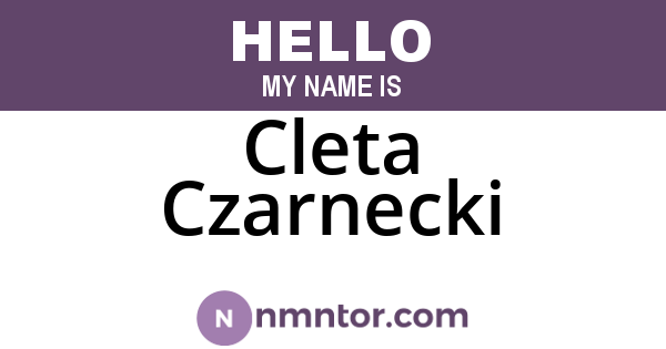 Cleta Czarnecki