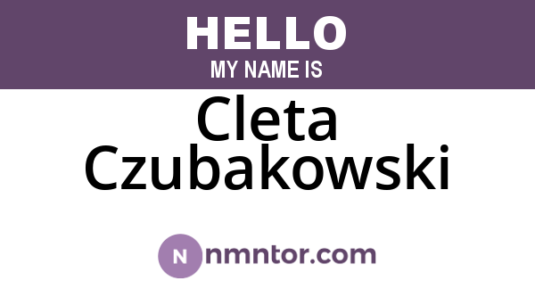 Cleta Czubakowski