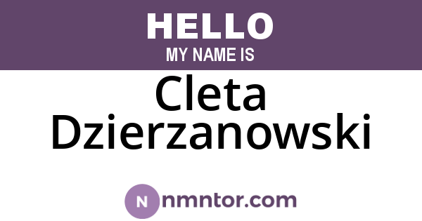 Cleta Dzierzanowski