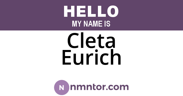 Cleta Eurich