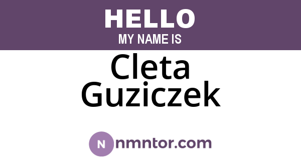 Cleta Guziczek