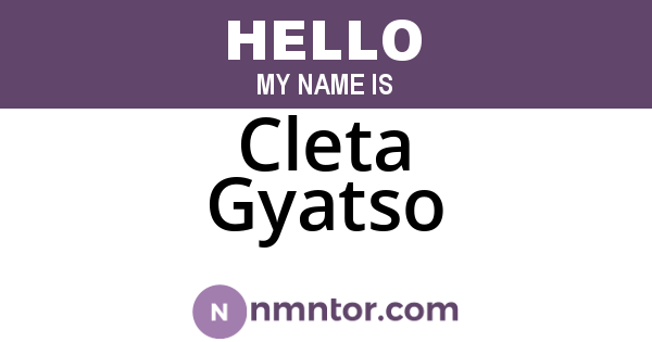 Cleta Gyatso