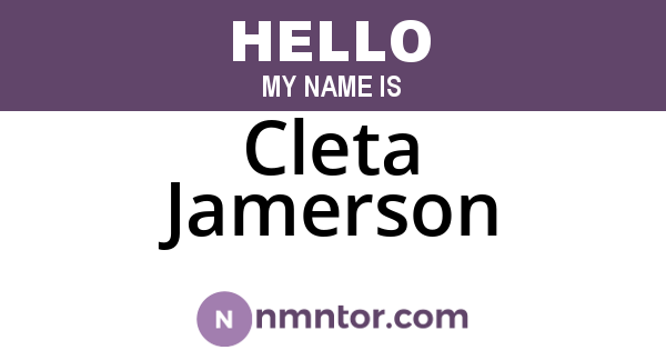 Cleta Jamerson