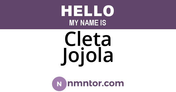 Cleta Jojola