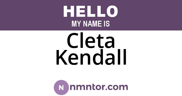 Cleta Kendall