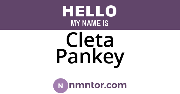 Cleta Pankey