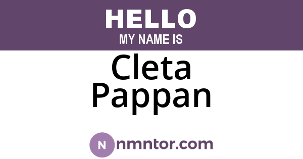 Cleta Pappan