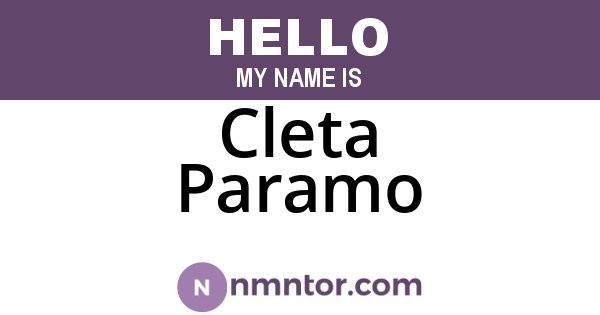 Cleta Paramo