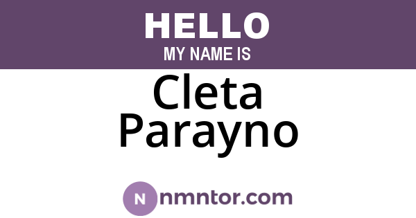 Cleta Parayno