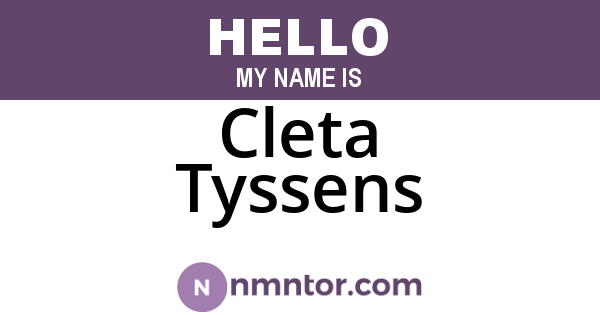 Cleta Tyssens