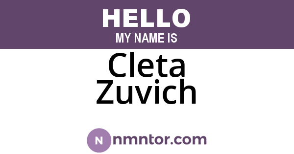Cleta Zuvich