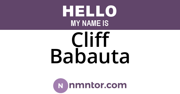 Cliff Babauta