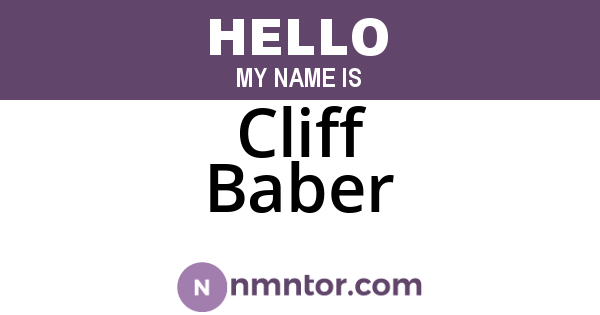 Cliff Baber