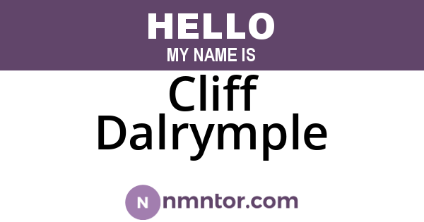 Cliff Dalrymple
