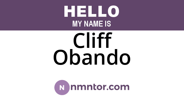 Cliff Obando
