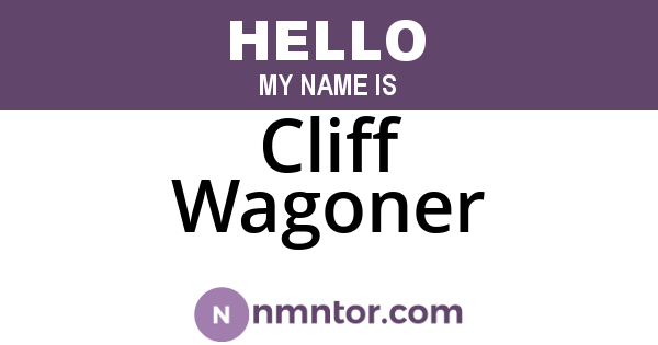 Cliff Wagoner