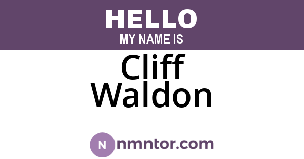 Cliff Waldon