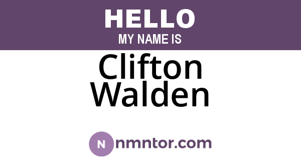 Clifton Walden
