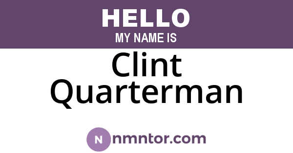 Clint Quarterman