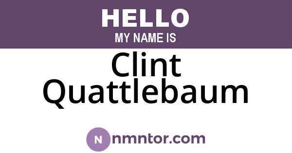 Clint Quattlebaum