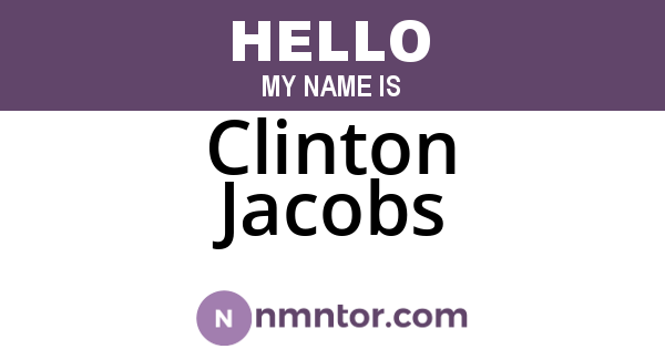 Clinton Jacobs