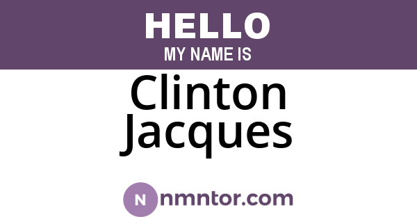 Clinton Jacques