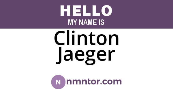 Clinton Jaeger