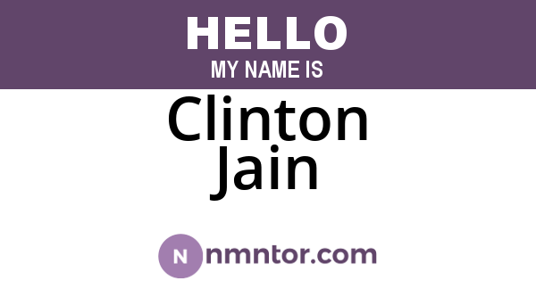 Clinton Jain