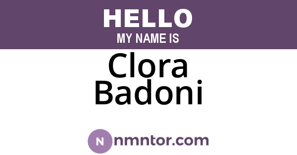 Clora Badoni