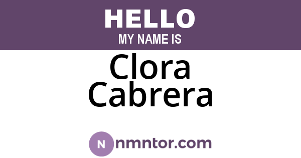 Clora Cabrera