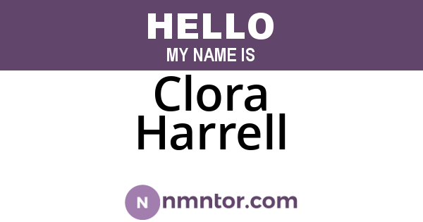 Clora Harrell