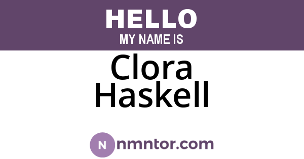 Clora Haskell