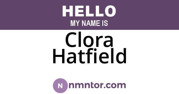 Clora Hatfield