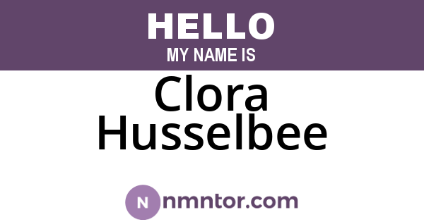 Clora Husselbee