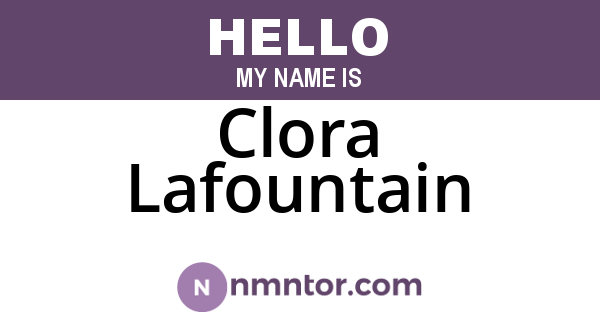 Clora Lafountain