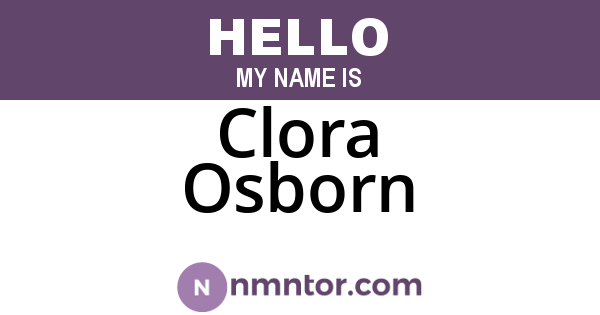 Clora Osborn