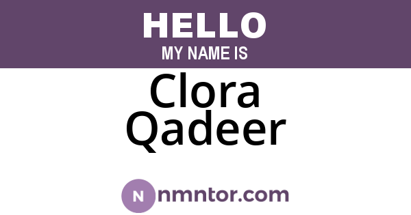 Clora Qadeer