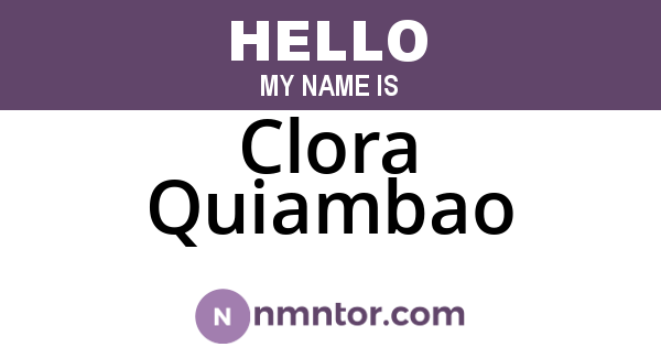 Clora Quiambao