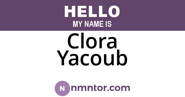 Clora Yacoub