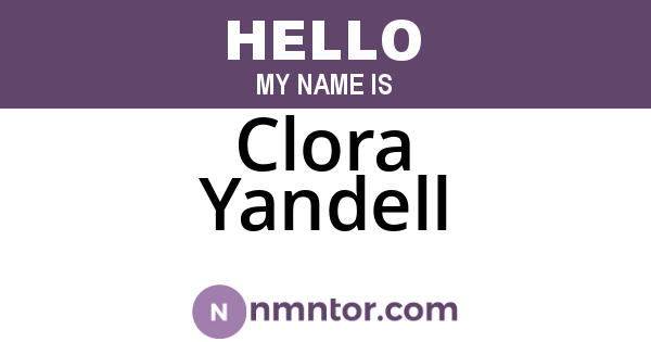 Clora Yandell