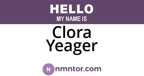 Clora Yeager