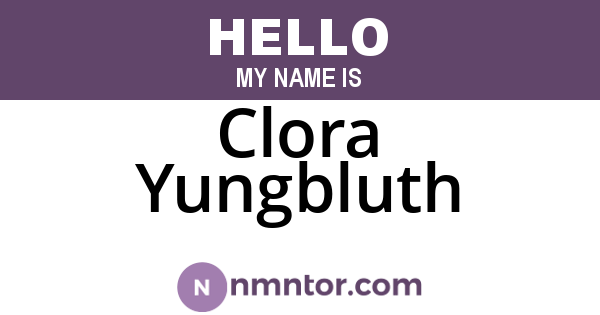 Clora Yungbluth