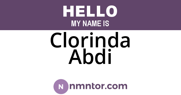 Clorinda Abdi