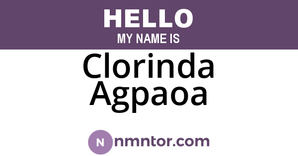 Clorinda Agpaoa