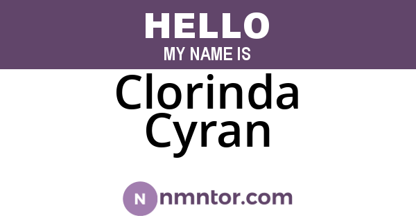 Clorinda Cyran