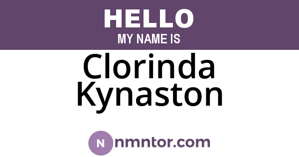 Clorinda Kynaston