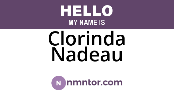 Clorinda Nadeau